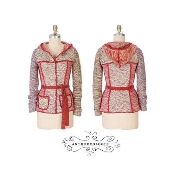 Anthropologie Sparrow Train of Thoughts belted cardigan sweater - Picture 2 of 8